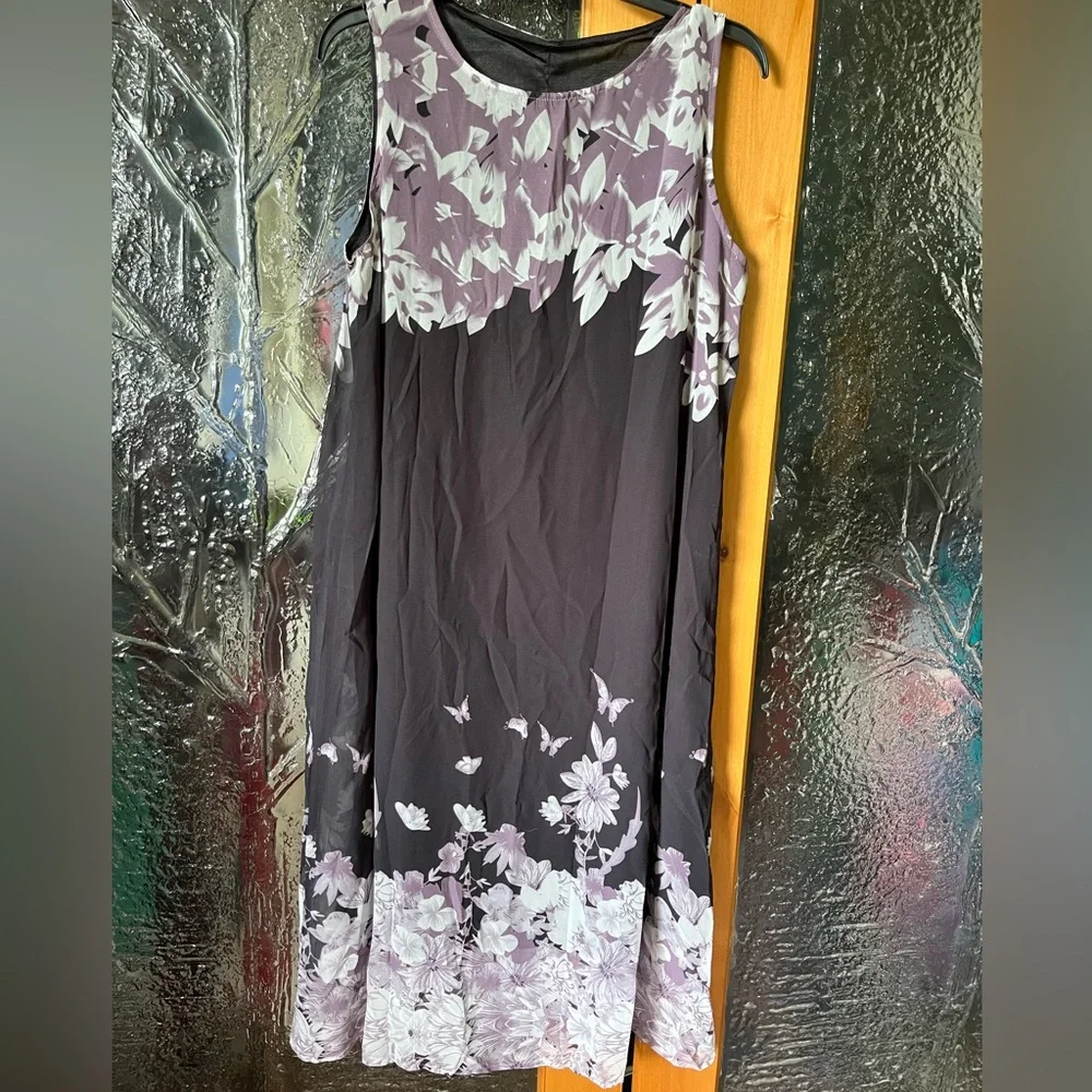 Floral Print Sheer Dress - Picture 2 of 5